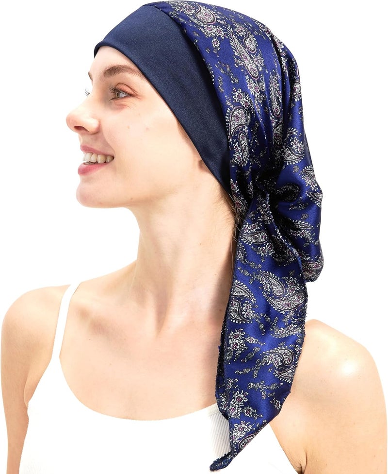 FADACHY Chemo Headwear for Women,Chemo Caps Lightweight for Summer with Head Scarf,Silky Soft Hair Turbans Fashion - Image 3